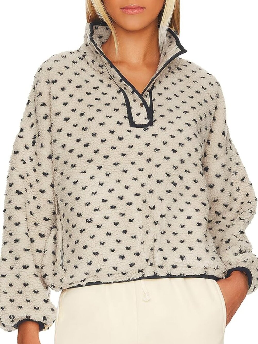 Cozy Women's Fleece Pullover Jacket - Winter High Neck Sherpa Sweater